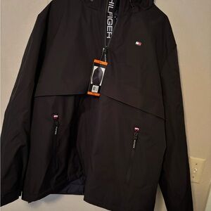 Tommy Hilfiger Men's Black Raincoat